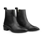 Premium Snake-Embossed Leather Ankle Boots - Image 3