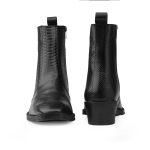 Premium Snake-Embossed Leather Ankle Boots - Image 7